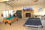 Sunshine Village Common Area Rec Room with Pool Table and Ping Pong Table